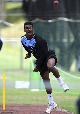 Delray in training with the Lions this winter 