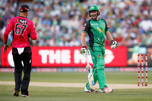 Luke Wright batting in his final match for the Melbourne Stars 