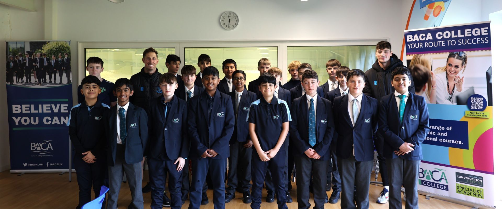 John Simpson and Henry Crocombe with BACA Students