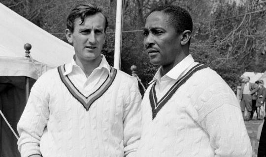 Dexter with West Indies captain, Frank Worrall