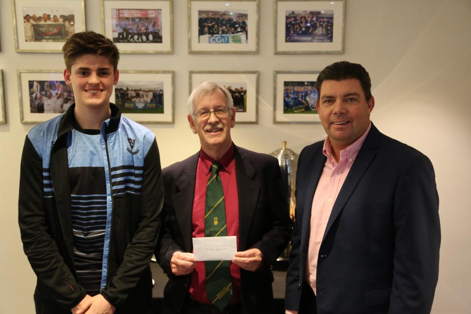 Sussex Cricket Society presents cheque to support youth cricket ...