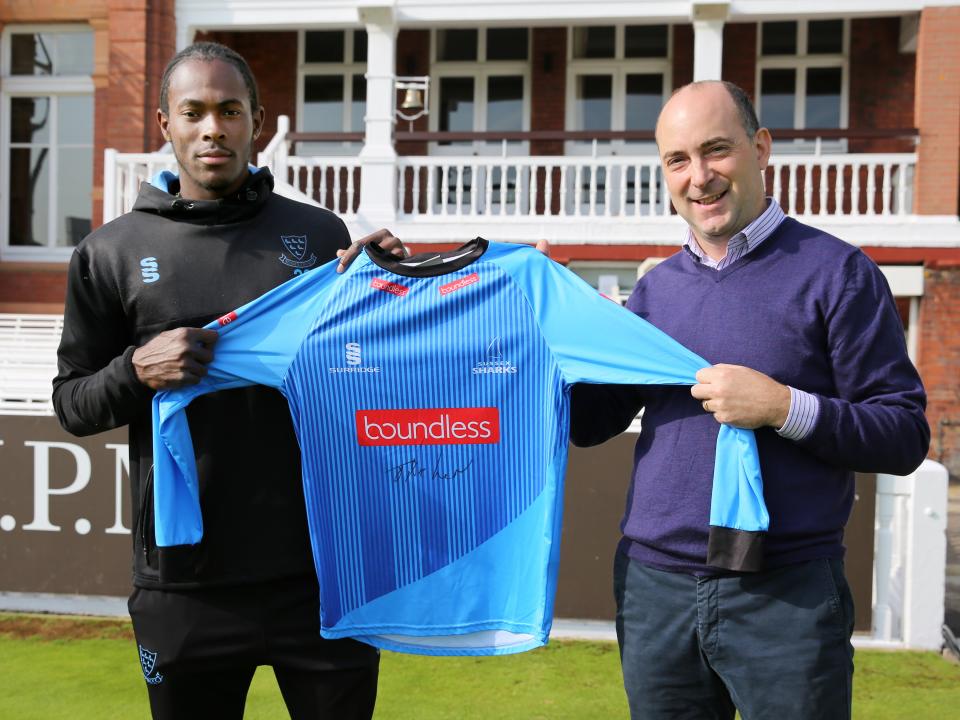 Jofra Archer Presents Hat Trick Shirt To Mcc Museum At Lord S Sussex Cricket Born in barbados to an english father and bajan mother, he is ambitious to follow his. jofra archer presents hat trick shirt