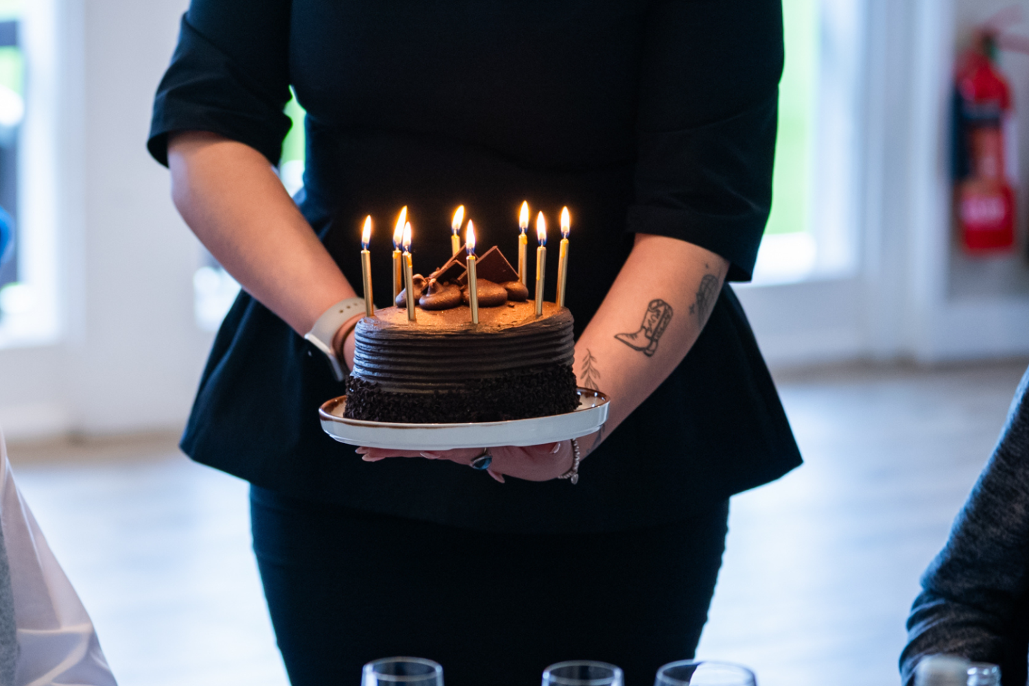 Birthday cake at hospitality