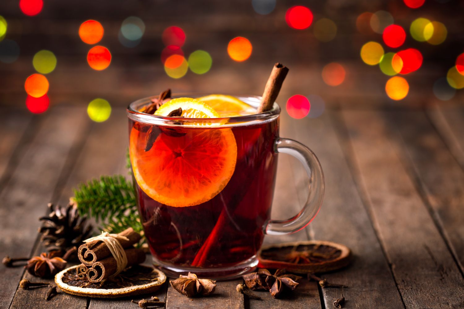 mulled wine in glass