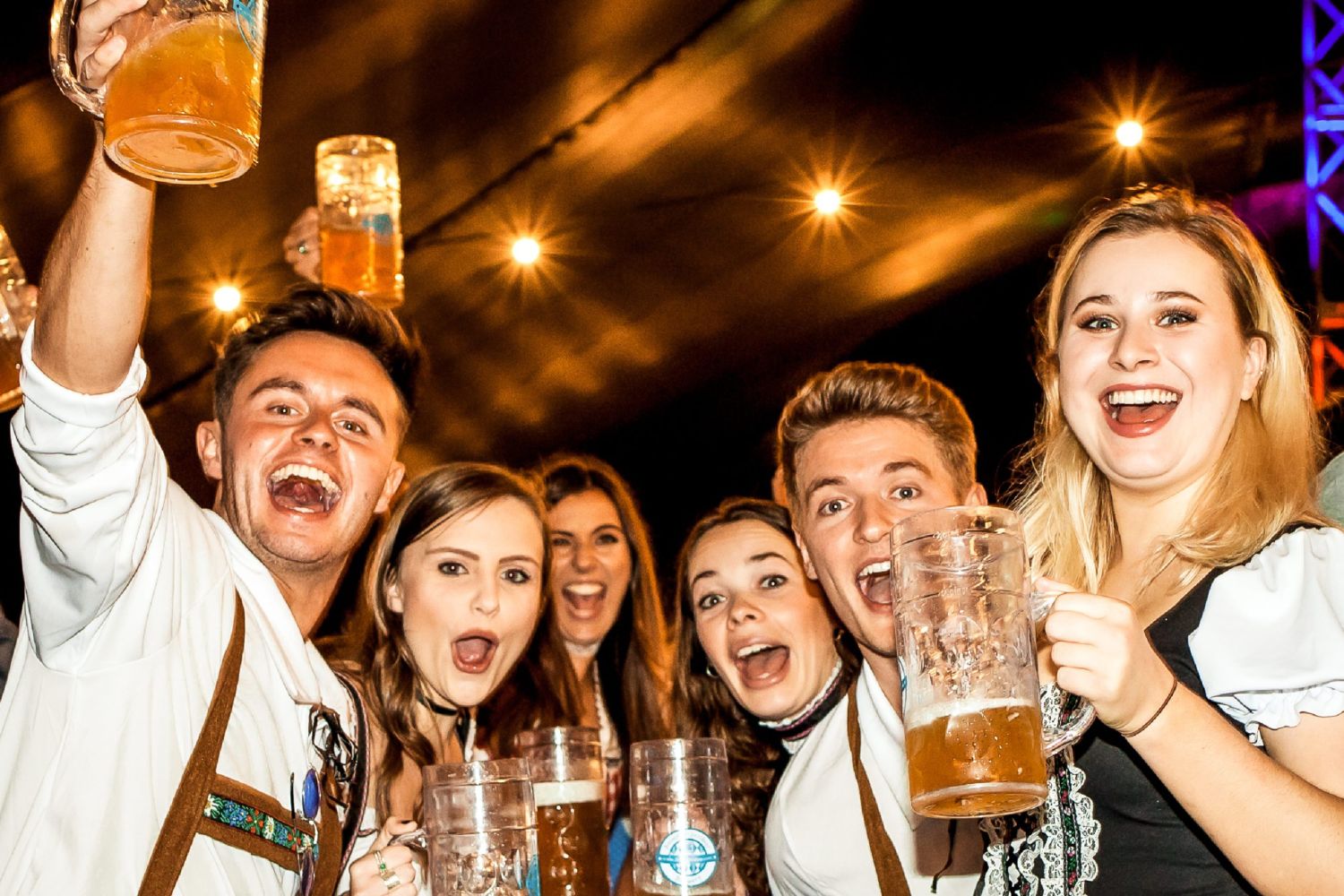 oktoberfest group with beer