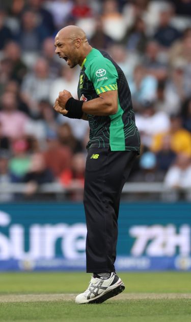 Tymal Mills of Sussex currently playing for Aspin Stallions in Abu Dhabi T10