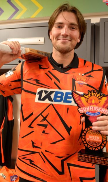 James Coles collecting the Player of the Match award