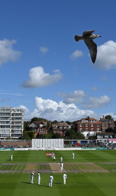 A general view of first-class cricket at Hove.