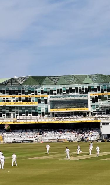 General view of the action at Headingley.