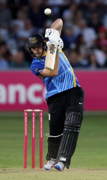 James Coles batting for Sussex.