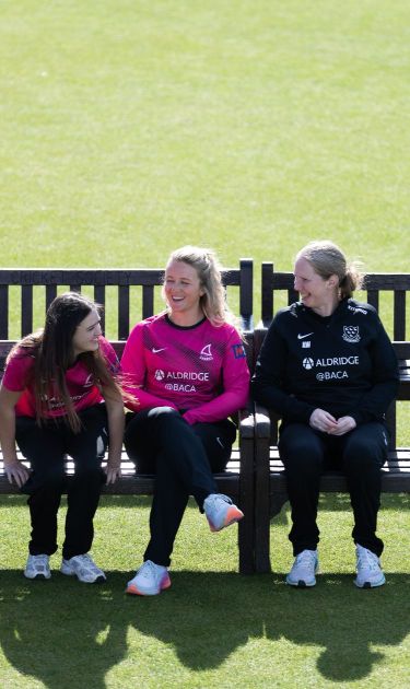 Alexia Walker talking with Kali-Ann Docherty and Chiara Green