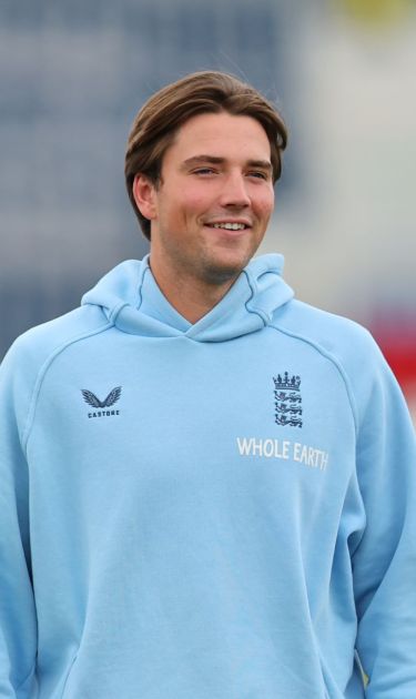 James Coles training with England.
