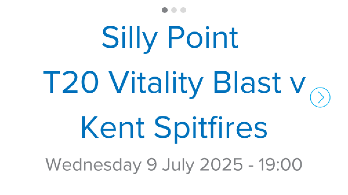 SUSSEX SHARKS V KENT SPITFIRES: Wednesday 9th July, 7pm