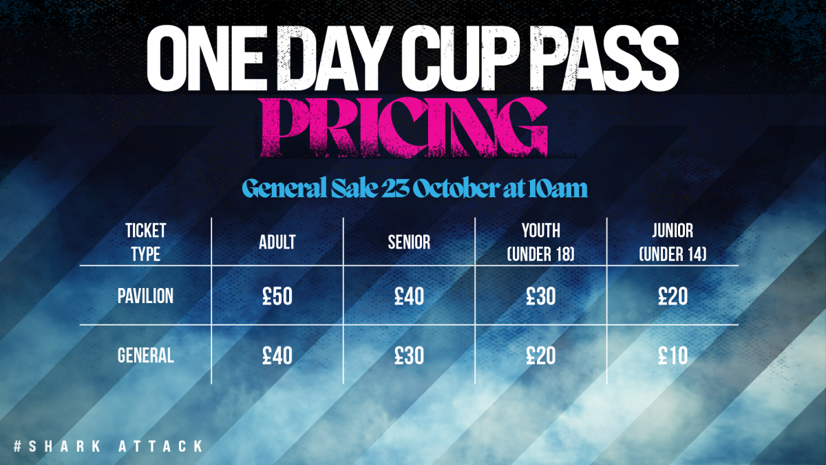 One Day Cup Pass Pricing