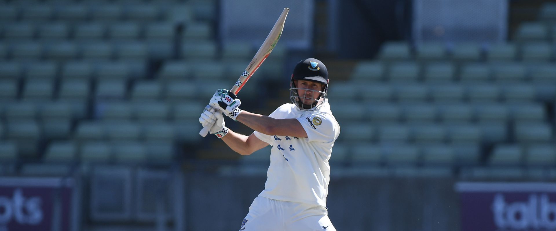 John simpson cuts one away at Edgbaston