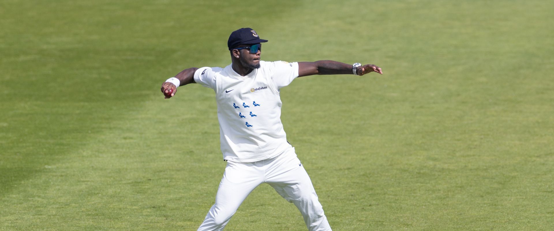 Jayden Seales pictured while fielding.