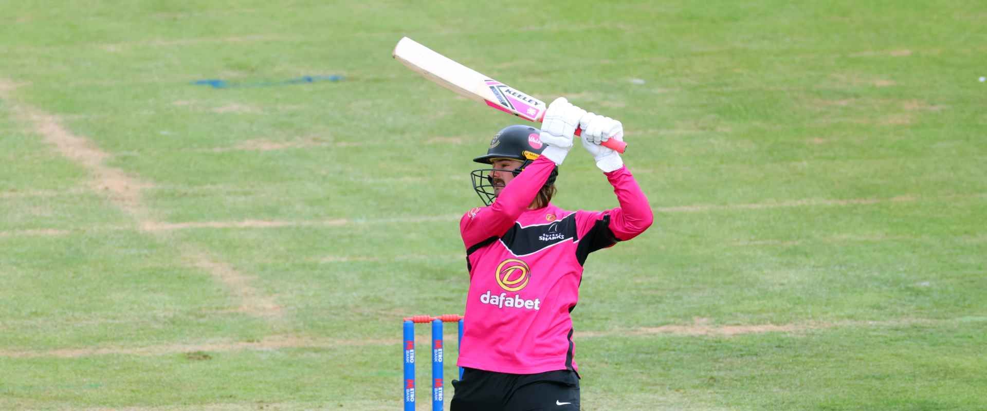 Oli carter hits a boundary in the metro bank one day cup