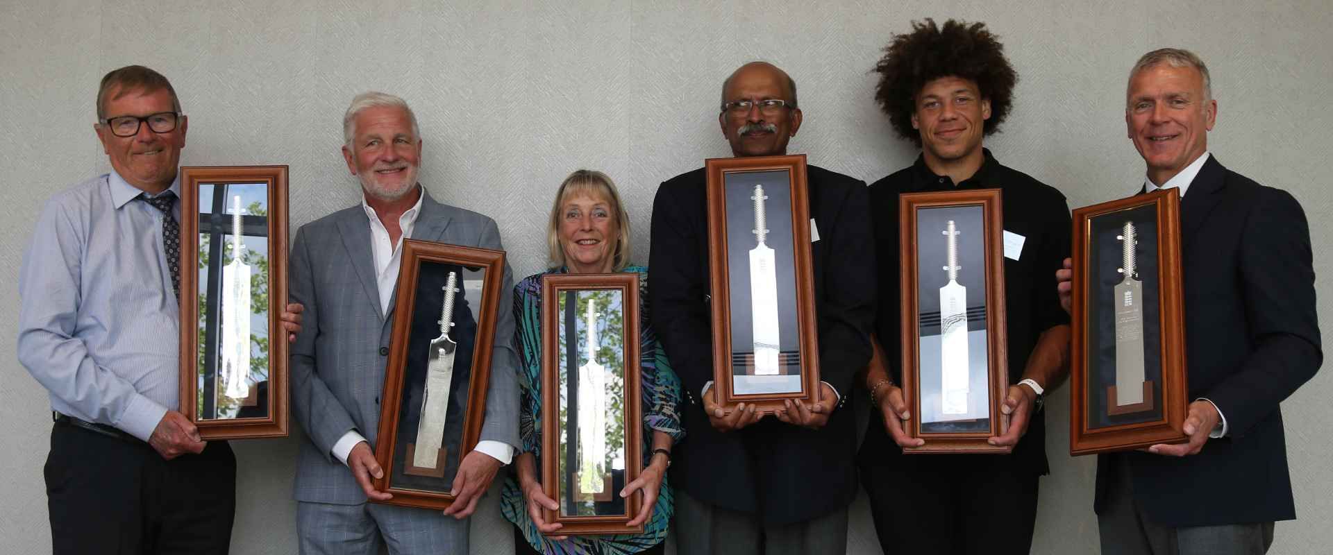 the six life time presidents honoured by the ecb, included Raj from Ifield
