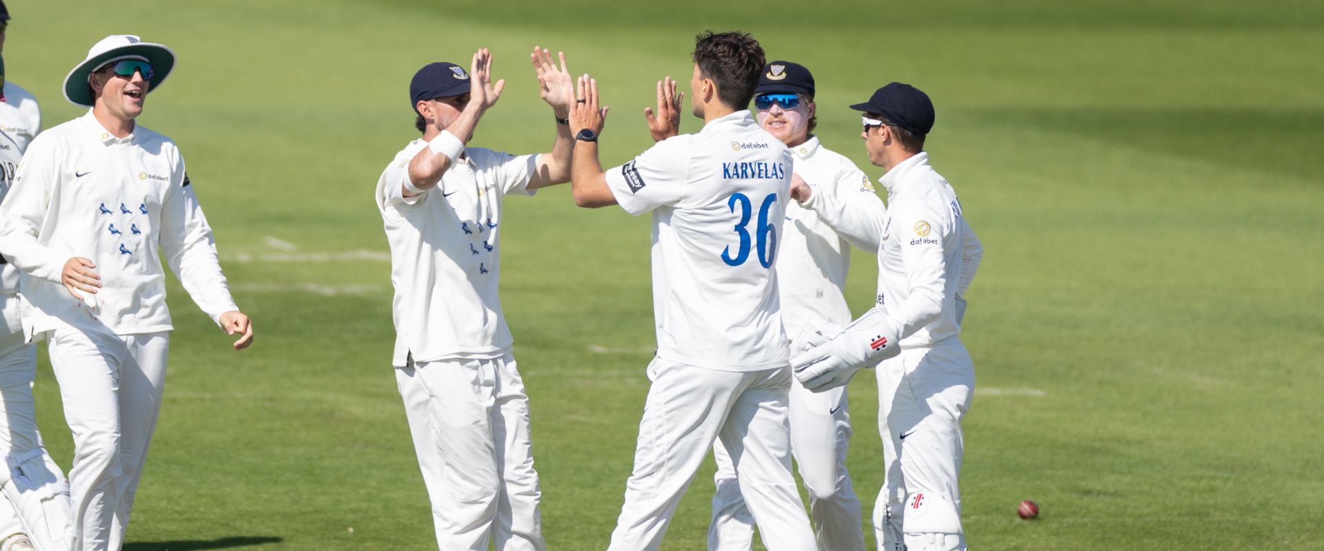 Sussex celebrate after Ari Karvelas removes Gareth Roderick