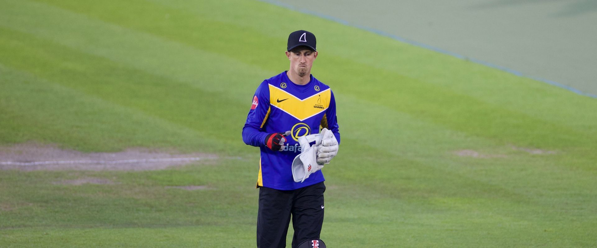 John Simpson in match action against Somerset.