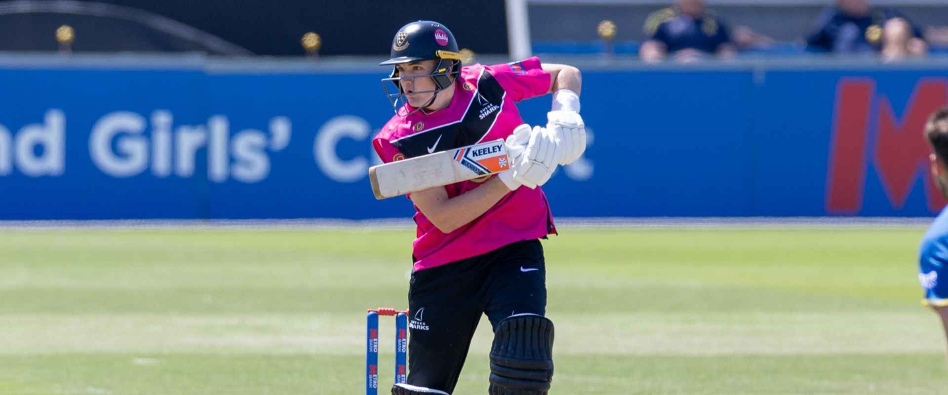 Jack Carson batting for the Sussex Sharks