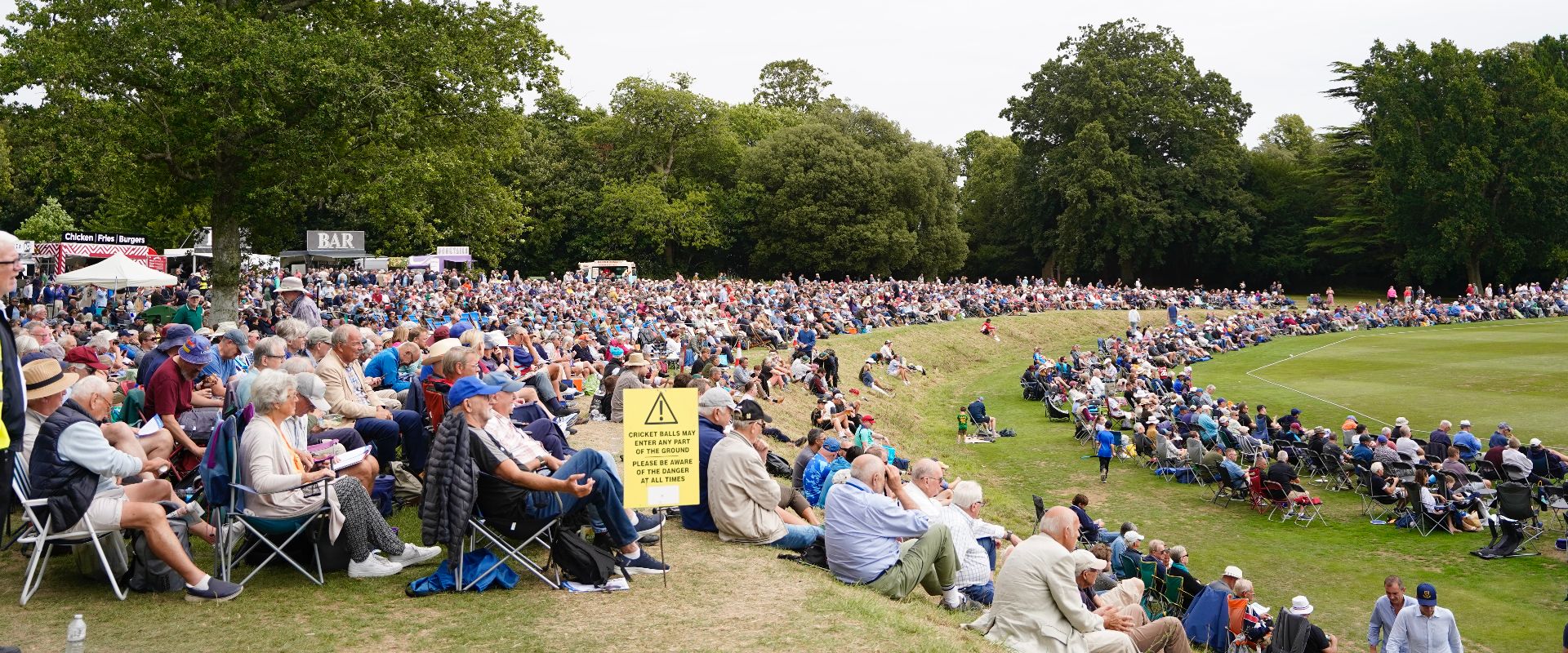 A packed Arundel witnessing a wonderful game of cricket