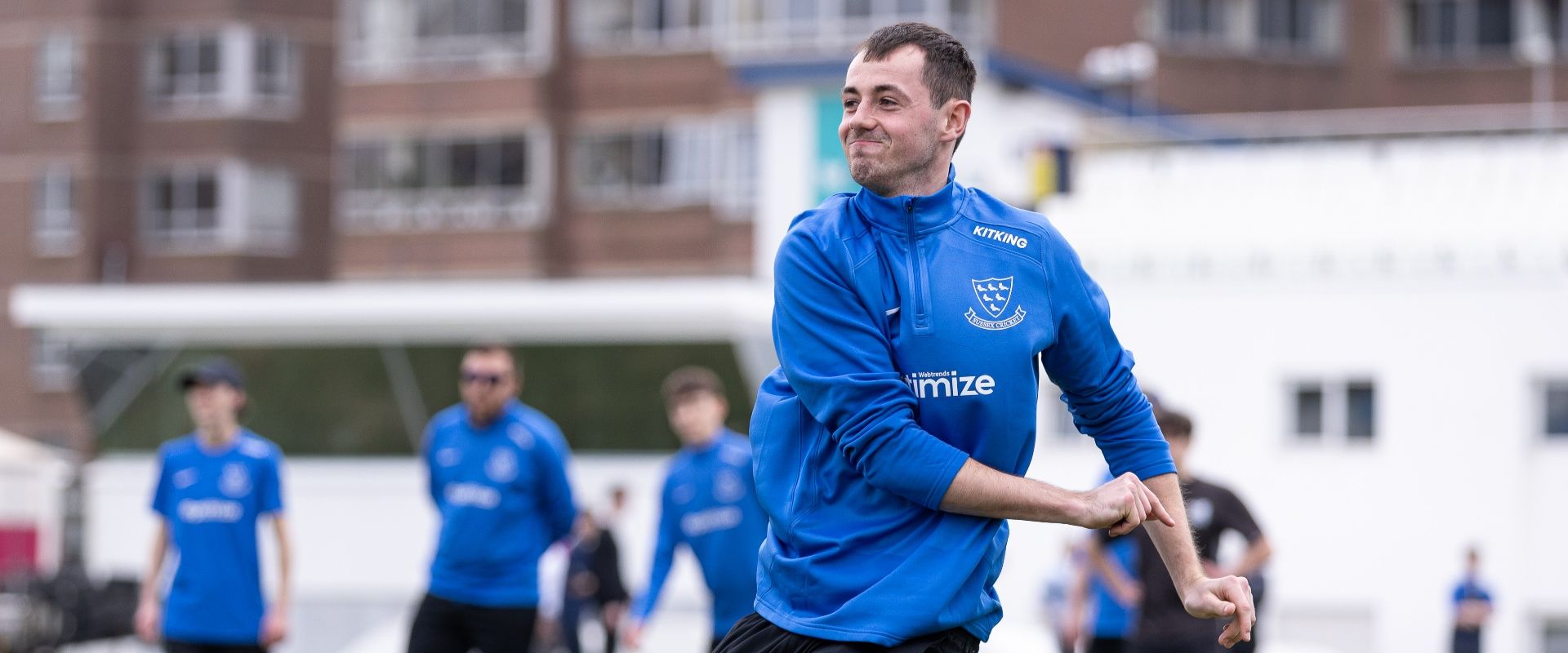 alfie pyle throws a ball at hove training 
