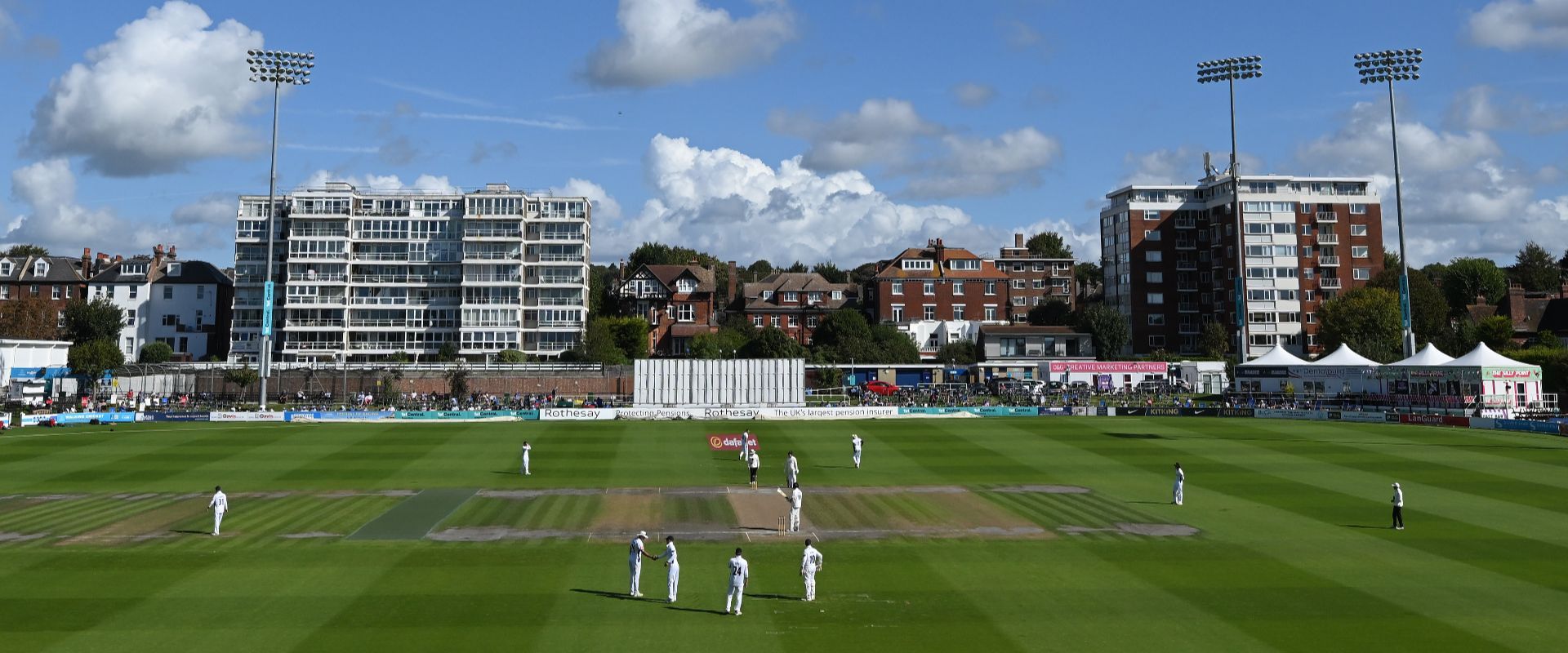 A general view of first-class cricket at Hove.