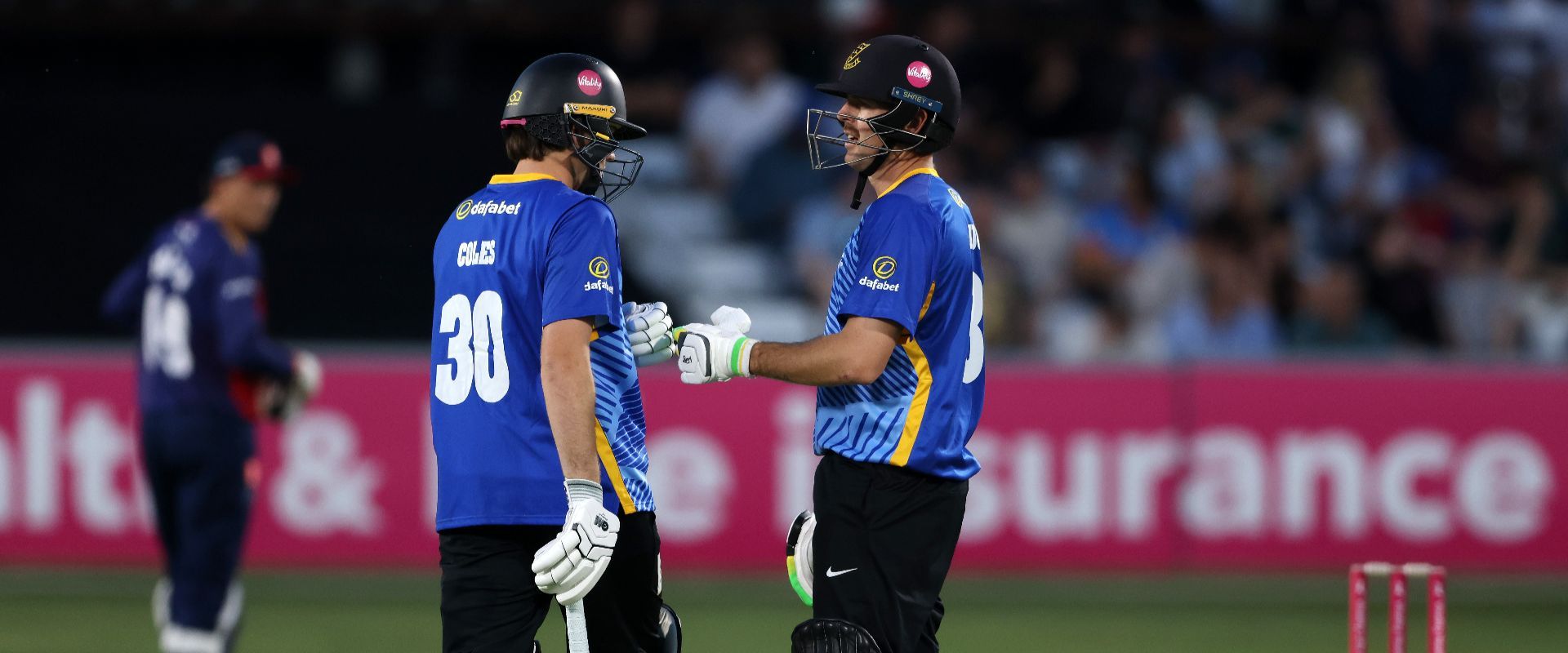 Hughes and Coles batting