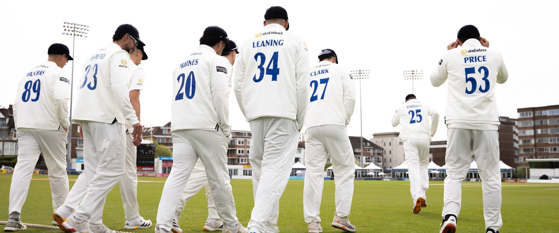 Sussex players take to the field