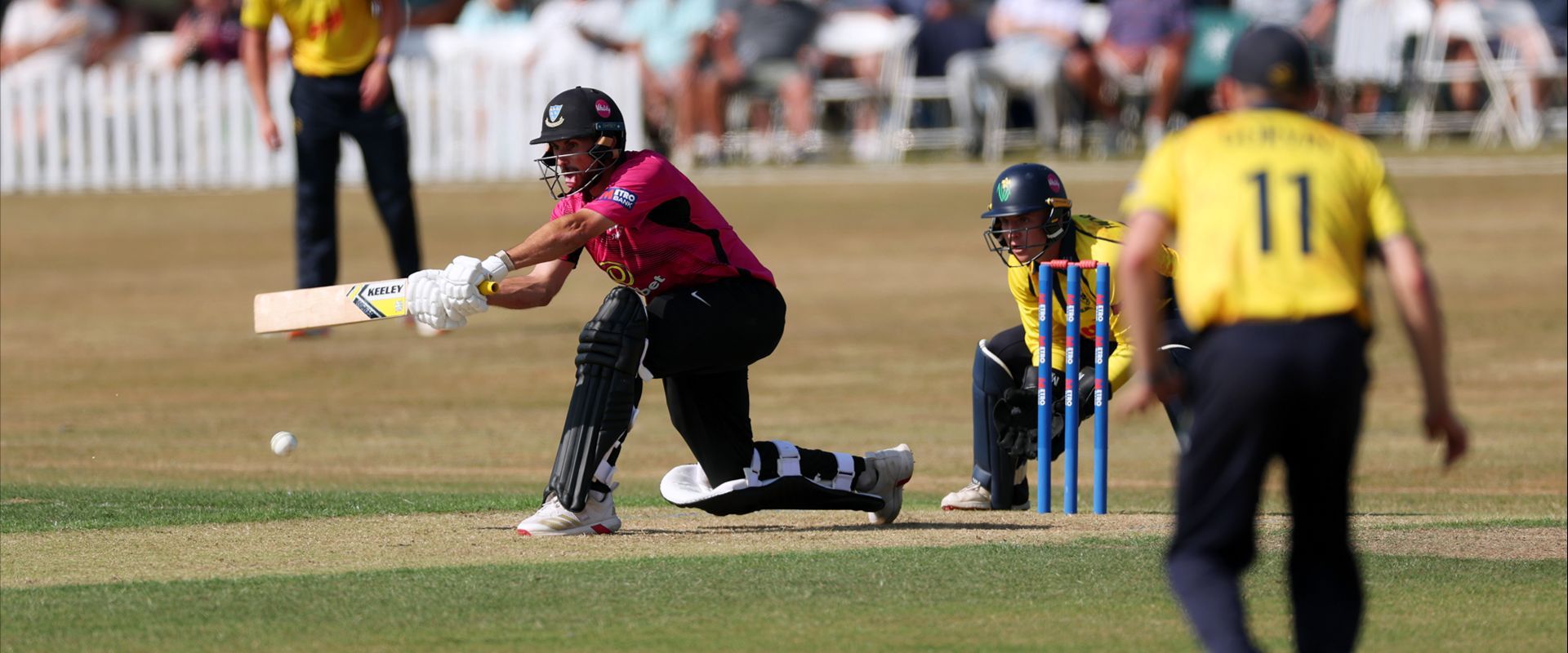 Fynn Hudson-Prentice batting.