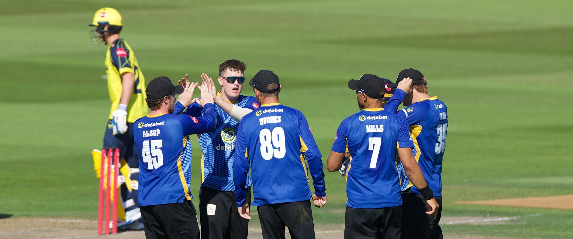 Sussex players celebrate