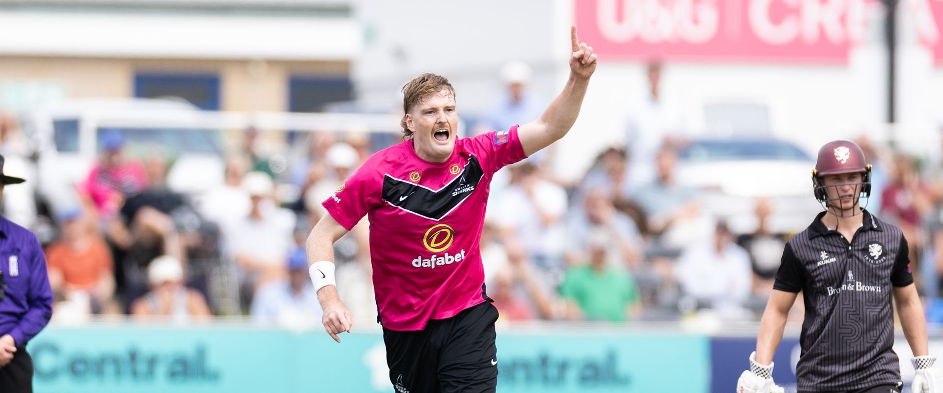Sean Hunt picks up a wicket