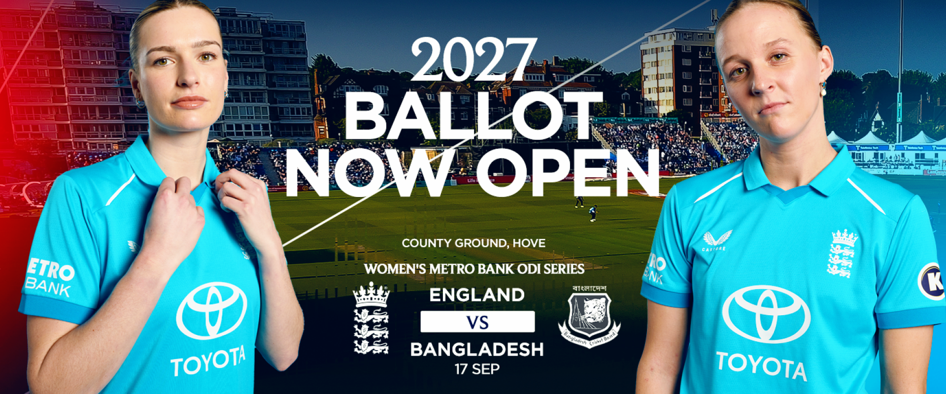 The Ballot for next years Women's ODI between England and Bangladesh is now open