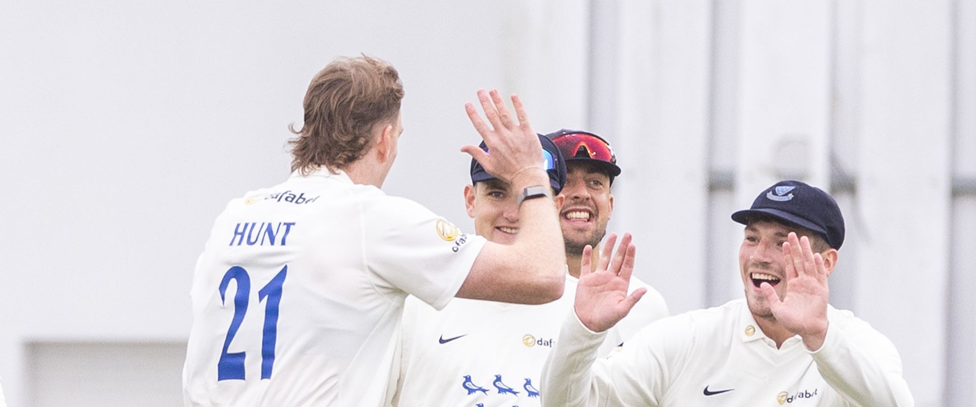 Sean Hunt celebrates