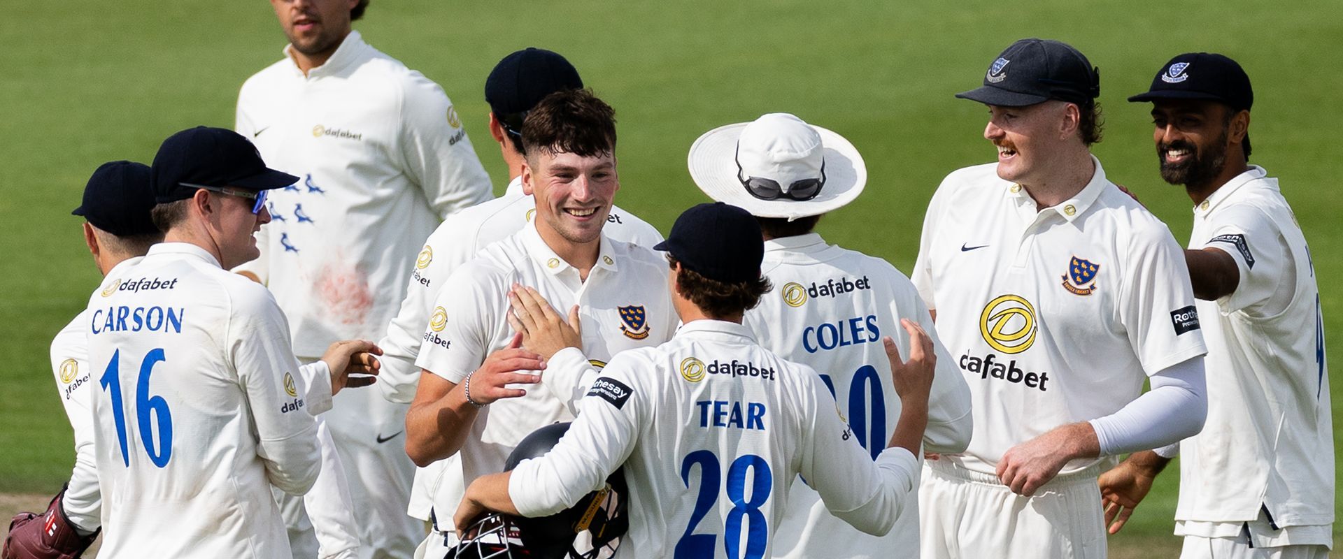 Sussex players celebrate 