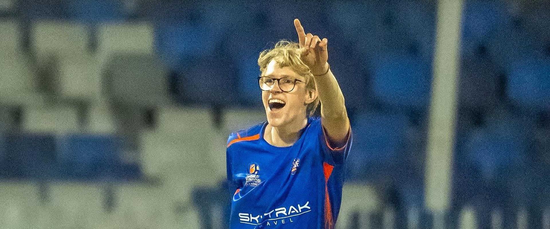 Alfie Smethurst in action during the U18 World Junior League