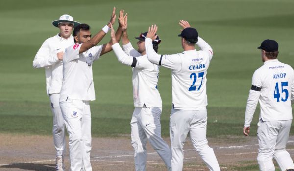 Sussex celebrate another wicket 