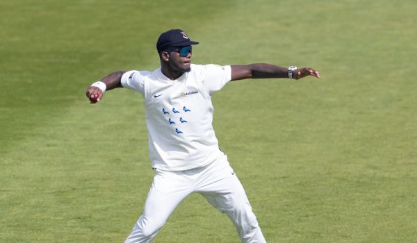 Jayden Seales pictured while fielding.