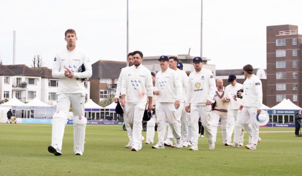 John Simpson leads off his Sussex side against Somerset last month