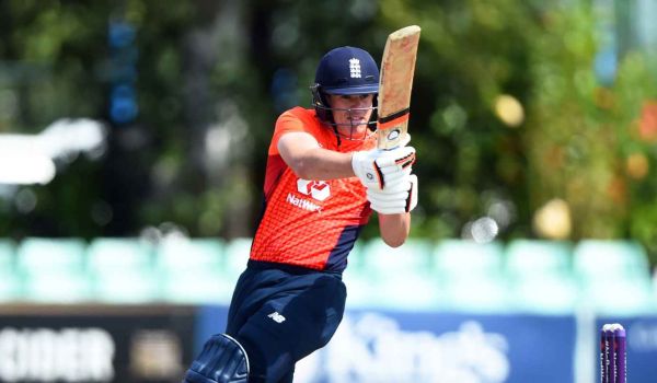 Liam O'Brien batting for England