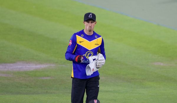 John Simpson in match action against Somerset.