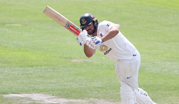 Dan Ibrahim plays a shot for Sussex.