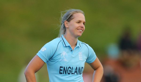 Freya Davies in action for England