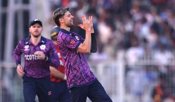 Brad Currie in action for Scotland 