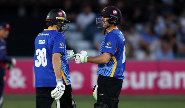Hughes and Coles batting