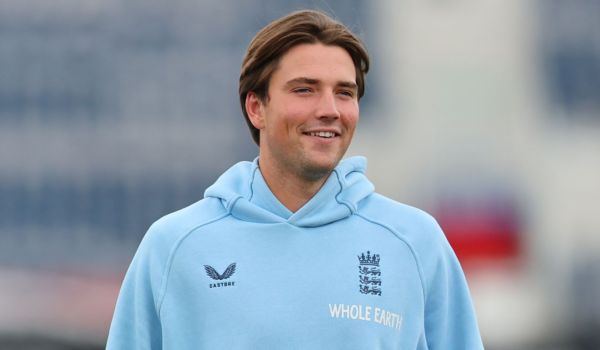 James Coles training with England.