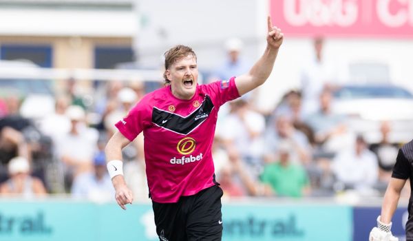 Sean Hunt picks up a wicket