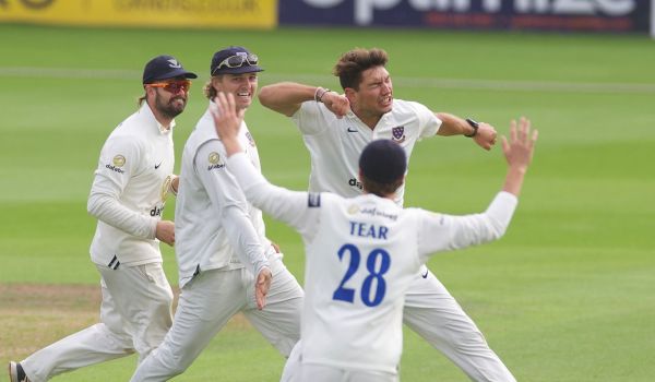 Ari Karvelas celebrates his five-fer