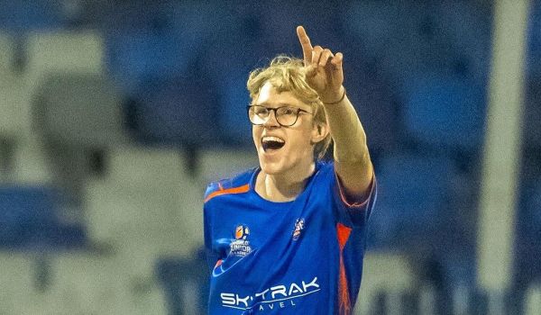 Alfie Smethurst in action during the U18 World Junior League